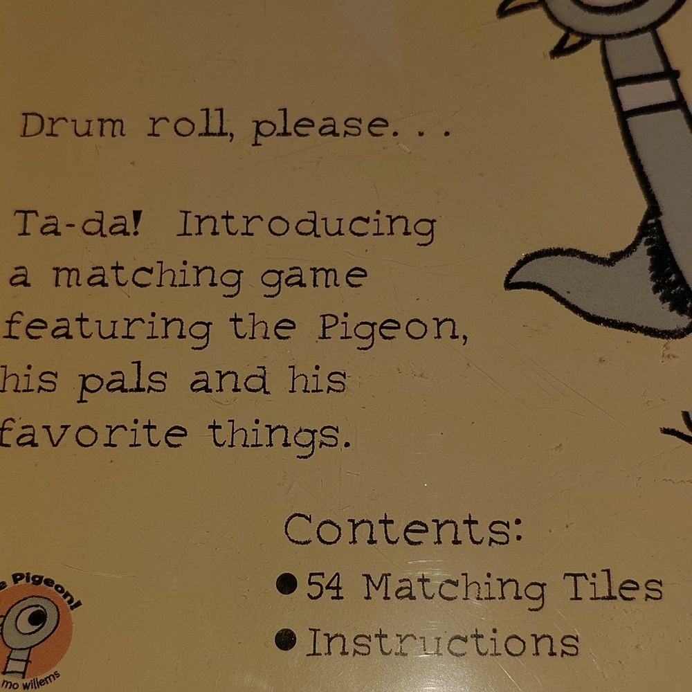 University Games The Pigeon Wants a Match Game! Travel Tin Ages 3+ / 2-4 Players - Picture 7 of 10